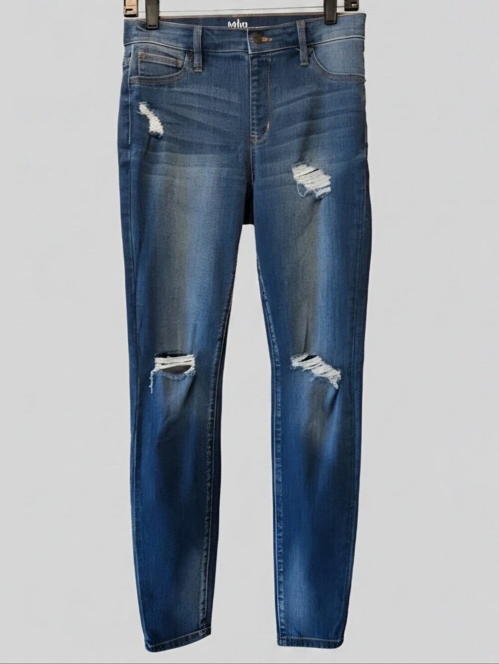 Soho New York & Company High Waisted Pull-On Legging ripped Jeans in. size S